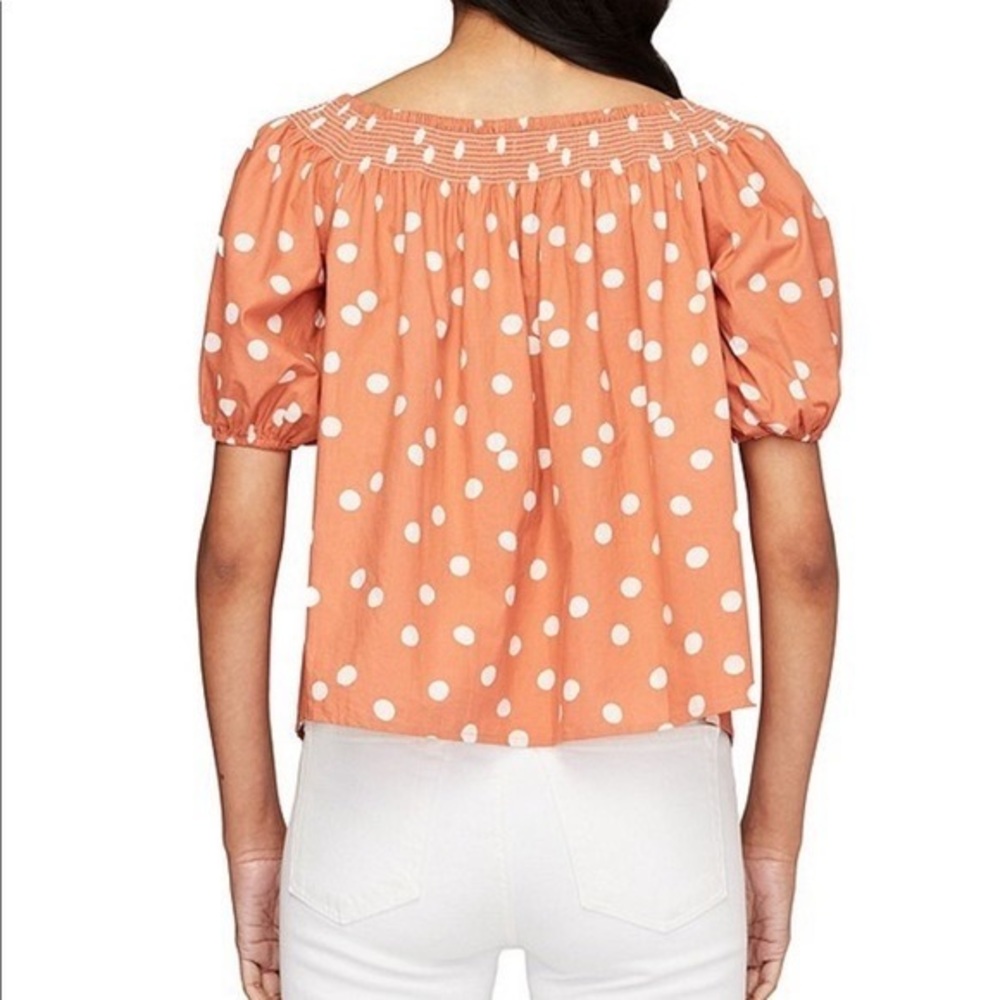 Roller Rabbit Polka Dot Puff Sleeve Denida Blouse - Picture 7 of 9
